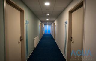 2. emeleti folyosó, szobák 201-208, Aqua Hotel Kecskemét
